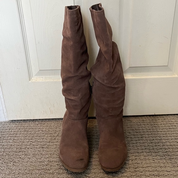 G.H. Bass leather/suede slouchy boot, taupe, 7M - Picture 3 of 6